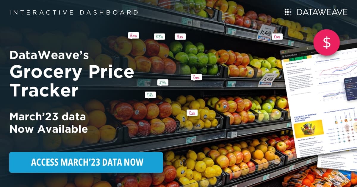 Interactive Dashboard: U.S. Grocery Price Tracker | DataWeave